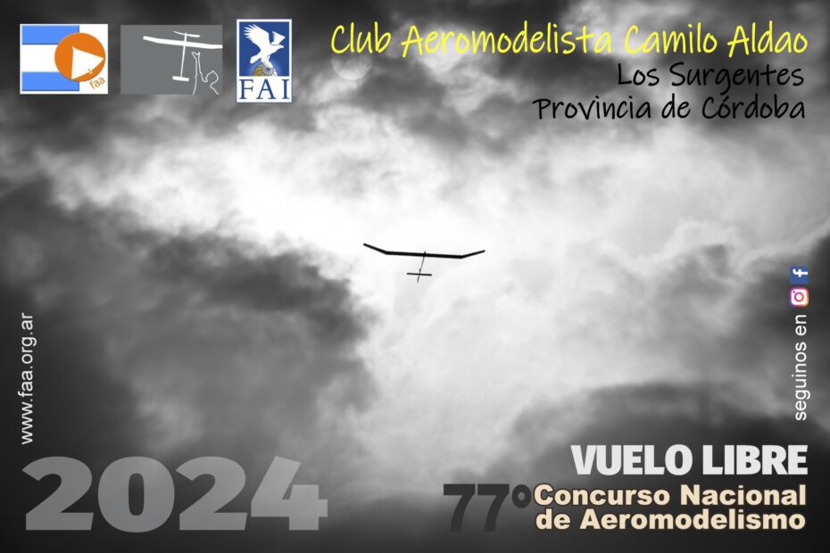 RESULTADOS 77° Concurso Nacional de Aeromodelismo “Mauricio y Fernando ZITO” – Vuelo Libre – 3° Fecha Ranking F1ABC “Tata HELMAN” – Los Surgentes – Pcia. de Córdoba – 17 al 23/06/2024
